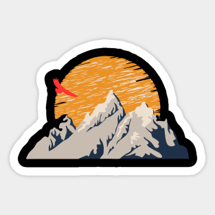 Montain Glacier Sun Sticker